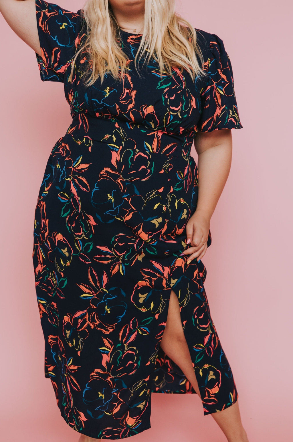 PLUS SIZE - Neon Lines Dress – One ...